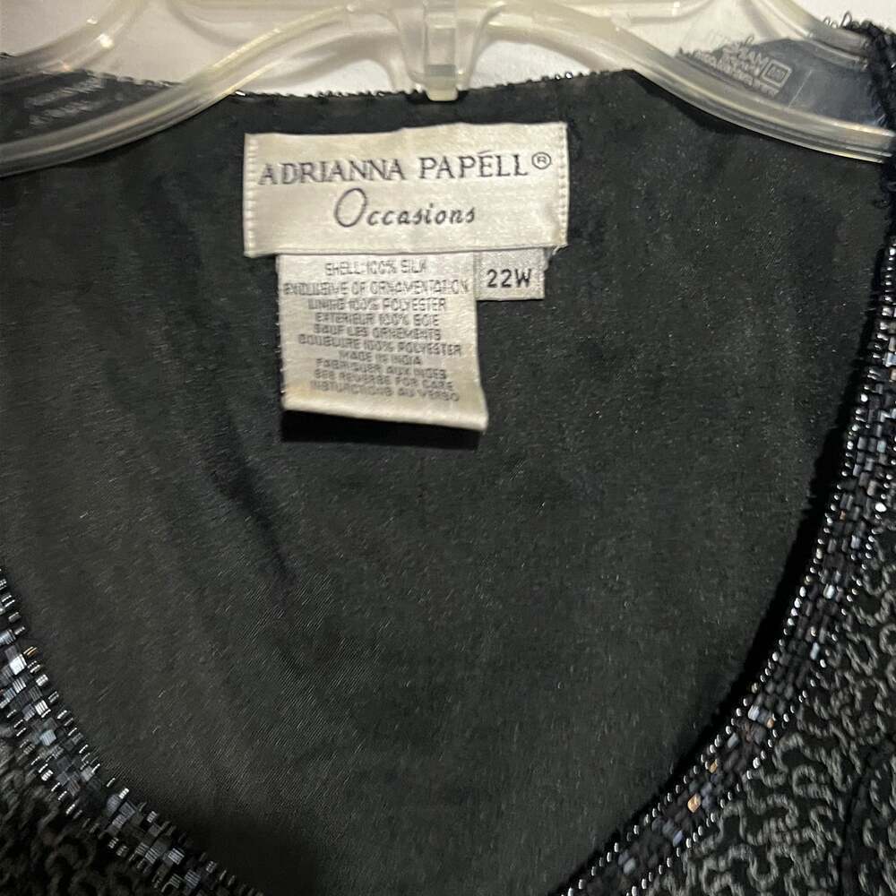 Adrianna Papell Occasions Silk Beaded Floral Evening Jacket 22W - Picture 3 of 3